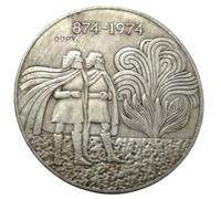 REZAJDUIE Commemorative Coin 1974 Iceland 1St Settlement Silver Plated Copy Coin