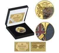REZAJDUIE Commemorative Coin British Prime Minister Boris Johnson Gold Plated Challenge Coins Souvenir Coin Gifts for Collection