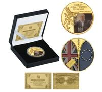 REZAJDUIE Commemorative Coin British Prime Minister Boris Johnson Gold Plated Challenge Coins Souvenir Coin Gifts for Collection
