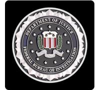 REZAJDUIE Commemorative Coin Department of Justice Federal Bureau of Investigation Souvenir Challenge Coin Collectible Sliver Plated Coin