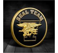 REZAJDUIE Commemorative Coin Naval Special Warfare Development Group Colorized Challenge Art Coin Gold Plated Souvenir Coin