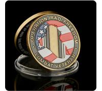 REZAJDUIE Commemorative Coin Usa Military Challenge Operation Iraqi Freedom Combat Veteran Souvenir Coin Gift