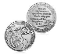 REZAJDUIE Commemorative Coindearest Sweetest Grandma Lucky Coin Silvery/Golden Plated Souvenir Gift Home Decoration