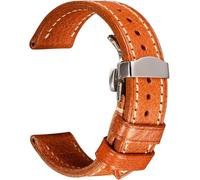 REZERO Handmade Genuine Leather Watch Band, Vegetable Tanned Leather, Oil-Waxed Watch Straps Replacement 18mm 19mm 20mm 21mm 22mm 23mm 24mm 26mm for Men, Women