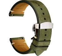 REZERO Leather Watch Straps, Italian Top-Grain Calfskin Watch Bands, Watch Band Replacements with Distressed Matte Finish for Men, Women 18mm 19mm 20mm 21mm 22mm 23mm 24mm