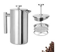 REZSOVEE Stainless Steel French Press 1L, Double-Wall Insulated Coffee Maker with Advanced 3-Layer Filtration, Durable & Heat-Retaining Design, Perfect for Home, Office, Camping & Gifting