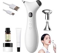 Rezuri 4-in-1 Jaw Massager, Cura Pen Relief Device, Facial Sculpting Device with Soothing Heat and Vibration, Jaw & Neck Massager for Pain Relief Deep Tissue, Portable (Black)