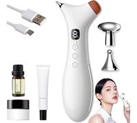 Rezuri 4-in-1 Jaw Massager, Cura Pen Relief Device, Facial Sculpting Device with Soothing Heat and Vibration, Jaw & Neck Massager for Pain Relief Deep Tissue, Portable (Red)