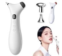 Rezuri - 4-in-1 Jaw Massager, Dual-Head Design Rezuri Tmj Massager, Adjustable Warmth & Vibration Settings, On-The-Go Relaxation in Minutes, for Full Body Stress Relief (Black Bian Stone)
