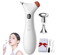 Rezuri - 4-in-1 Jaw Massager,Rezuri Relief Massager with Soothing Heat and Vibration for Face,Rezuri TMJ Massagers,Facial Sculpting Device,Relieves Jaw & Neck Pain Stiffness Tension (Red Bian Stone)