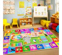 Rezutan Kids Rug for Playroom ABC Alphabet Rug for Kids Play Mats for Floor Machine Washable Area Rug for Bedroom, Nursery, Classroom Educational Carpet for Girls Boys, 140x200CM