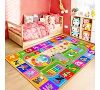 Rezutan Kids Rugs for Playroom 120x160CM-ABC Alphabet Washable Play Mats