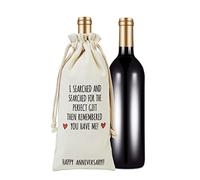 RF&CM Anniversary Wine Bags Gift for Him Her,Funny Anniversary Wine Bag Gift for Him Her Boyfriend Girlfriend Husband Wife Men Woman Fiancé Fiancee - Gay Lesbian - Humorous Special Sentimental Huge