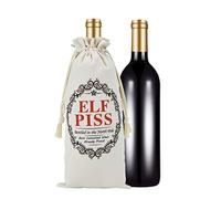 RF&CM ELF P!ss Christmas Funny Novelty Wine Bottle Bag Joke Humour Secret Santa