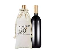 RF&CM Funny Birthday Wine Bottle Bags Gift,50th Birthday Gifts for Men Women Friends,Wine Bottle Bags for Women - Best 50 Year Old Gifts Ideas for Wife, Mom, Grandma,Fifty Class Reunion Ideas...