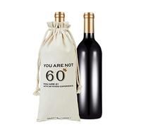 RF&CM Funny Birthday Wine Bottle Bags Gift,60th Birthday Gifts for Men Women Friends,Wine Bottle Bags for Women - Best 60 Year Old Gifts Ideas for Wife, Mom, Grandma,Sixty Class Reunion Ideas.