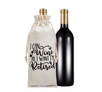 RF&CM Funny Retirement Gift Wine Bags for Women Men - Humorous Gifts for Retired Coworkers - Unique Wine Bags with Funny Saying - Happy Retirement Gifts 2023 - I Can Wine All I Want
