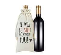 RF&CM Funny Rude Leaving Wine Bags Gift,Going Away Wine Bottle Bags Gift for Coworker - Wine Bottle Bags for New Job,Goodbye,Good Luck Wine Bags Gift for Colleague,Boss,Friends,Gift