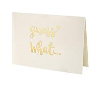 RF&CM Guess What Pregnancy Reveal Card - Surprise Baby Announcement for Family