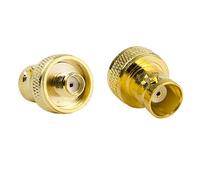 RF coaxial coax adapter SMA female to BNC female goldplated