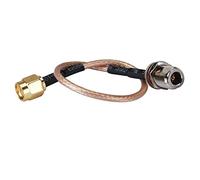 RF coaxial coax cable assembly RP-SMA male to N female bulkhead 12''