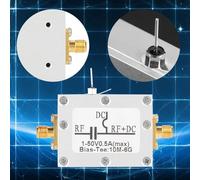 RF DC Blocker Bias Tee 10MHz-6GHz Broadband Microwave Coaxial Feed for RF, Measurement & Optical Communication Applications, 7 x 3.3 cm