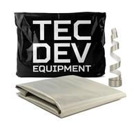 RF Faraday Fabric, Conductive Fabric, EMF Shield, Faraday Cage, RFID, Conductive Shielding, Military Grade, EMI, WiFi, Cell Phone, 45” x 43” /13sq. ft./1.47 Sq. Yds. + 45”L Conductive Tape