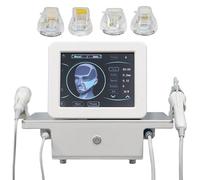 Rf Microneedling Machine, Gold Microneedle Rf, Micro-Needle Radio Frequency Device, Skin Tightening Machine for Face with 4 Heads 2 Handles Anti-Aging Wrinkle Removal Acne Stretch Mark Treatment