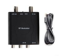 RF Modulator M61A, AV to RF CH3 CH4 Converter, Home Video Audio Signal Modulator for TV VCR DVD Antenna Connection