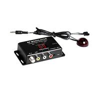 RF Modulator with IR Repeater AV to RF Converter Compact Design for Home Theater Setup Sharing STB DVD Across Multiple Rooms ABS Material 4.09 x 2.68 x 0.94 Inches