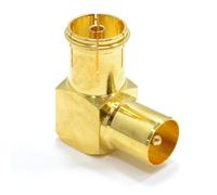 kenable RF Right Angle Adapter Plug to Socket For TV Coax Aerial Cables Gold