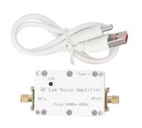 RF Switch Module 20dB Low Noise Broadband RF Signal Module for P VHF UHF S L C Band 50MHz 6GHz Communication Devices Aluminum Alloy SMA Interface