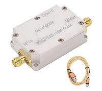RF Wideband LNA Amplifier, High Gain Low Noise Signal Booster 10M to 6GHz 30dB SMA Female 50 Ohm DC 5V Type C Aluminum Alloy Module for RF Testing Receivers