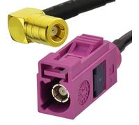 RF ZJSDRFM Pigtail 6" RG-174 Coaxial Cable from D Type Fakra Female to SMB Female Right Angle for Sirius XM Satellite Radio Antenna