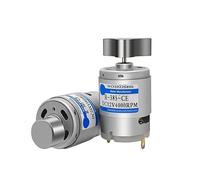 RF385 miniature single shaft dual shaft vibration electronic starter electronic starter 12v24v small high torque adjustable high and low speed electronic starter ICXLPMC(Double head Round,12V 4000RPM)