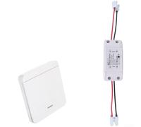 RF433 Wireless Light Switch Kit 10A Heavy Duty Remote Control for AC 90-250V Lighting and Appliances - White ABS Receiver with Wall Panel(LN3+1 * panel)