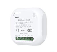 RF433 Wireless Smart Relay Switch for DIY Home Automation100240V, 10A/16A, Compact 49×49×23mm White PC Housing, Compatible with(16A)