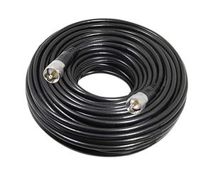 RFAdapter RG8x Coaxial Cable 100 ft, CB Coax Cable, UHF PL259 Male to Male Low Loss CB Antenna Cables, 50 Ohm for HAM Radio, Antenna Analyzer, Dummy Load, SWR Meter