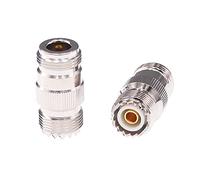 RFaha 2pcs N Female to UHF Female SO-239 SO239 RF Coax Adapter N to UHF Coaxial Connector Adapter(F35-2)
