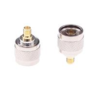 RFaha 2pcs N Male to SMA Female RF Coax Adapter N to SMA Coaxial Connector(F41-2)