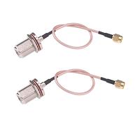 RFaha 2pcs SMA Male to N type Female RF Coax Adapter 20cm 8in SMA to N Coaxial Connector Wire(F132-2)