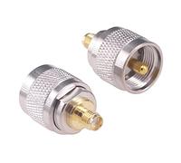 RFaha 2pcs SMA to UHF Coax Adapter UHF Male PL259 PL-259 to SMA Female RF Coaxial Connector(F117-2)