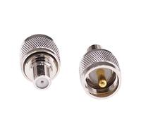 RFaha 2pcs UHF Male PL259 PL-259 to F Female RF Coax Adapter UHF to F Coaxial Connector for TV Antenna, RG-6 Cable, Wireless LAN Devices, Wi-Fi Radios External Antenna(F48-2)