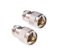 RFaha 2pcs UHF Male PL259 to N type Female RF Coax Adapter UHF to N Coaxial Connector(F39-2)