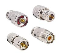 RFaha 4pcs N type Male/Female to UHF PL-259 SO-239 M/F RF Coaxial Adapter Connector Kit(F36-4)
