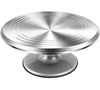 RFAQK 12 Inch Aluminum Alloy Cake Turntable, Rotating Cake Stand for Decorating Cakes, Cupcakes, Pastries and Cake Decorations