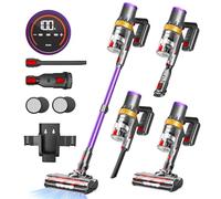 RFAQK Cordless Vacuum Cleaner 45KPa 550W - Upright Stick Vacuum & electric brooms with 90Mins Runtime, 2 HEPA Filters, Anti-Tangle Brush, Touchscreen, Wall Mounted - Powerful suction