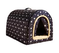 RFDRR Pet Bed House Indoor Cat Dog House, Non-Slip Bottom Cozy Cave Hideout, Portable Warm Sleeping Nest Shelter for Small Pets(35 * 30 * 30)