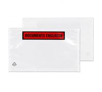RFE 1000 x DL Printed Document Enclosed Wallets Printed Peel & Seal Clear Plastic Envelopes/Sleeves/Pockets/Wallets | Attach Invoices, Packing Lists & Delivery Notes to Parcels