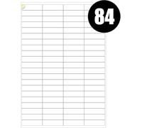 RFE 200 x Multipurpose A4 Label Sheets-84 Labels Per Sheet (46 x 11mm Each) A4 Self Adhesive-Easy Peel White Labels for Inkjet & Laser Printer-Address Shipping-File-DIY Stickers-Printable Sticky Label
